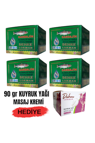 Dehre Lokman Gardajin Alabalık Yağı Kremi 4 x 70 G + Kuyruk Yağı Masaj Kremi