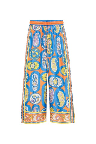 Alemais Şık Geniş Paça Pantolon Mavi