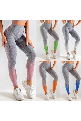 Skycity Renkli Patchwork Desenli Kadın Yoga Taytı - Yüksek Bel, Uzun Boy, Polyester, Spandex & Nylon Pembe