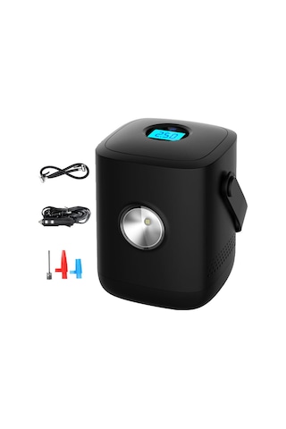 Symbee Akıllı Otomobil Hava Pompa, 12v 120w, 35l/dak, 0-140psı, Otomatik Durdurma, Araba-motosiklet-bisiklet Toplastırıcısı, Siyah Kablolu