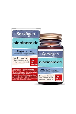 Sorvagen Niacinamide Collagen / Kolajen Hyaluronic Acid Tablet