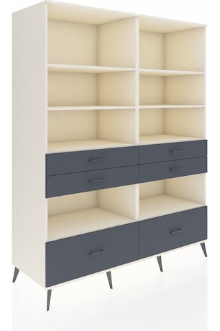 Kronos Gardrop 8 Raflı 6 Çekmeceli 176x59x221 Aytaşı-aytaşı/antrasit Aytaşı/antrasit