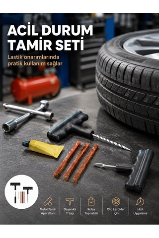 Acil Durumların Kurtarıcısı Çok Amaçlı Lastik Tamir Seti - Uczzzlastiktamirkiti-6