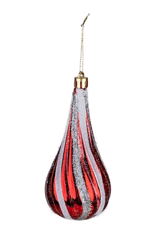 Yılbaşı Süsü 5'li Damla Kırmızı 12 Cm