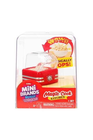 Mini Brands Magic Cook Kitchen Patlamış Mısır Makinesi Mini Mutfak Seti Çalışan Minyatür Oyuncak 3+