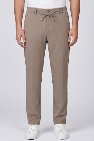 Sabri Özel Erkek Kahverengi Normal Kesim Regular Fit Pamuklu Armürlü Bel Lastikli Jogger Pantolon