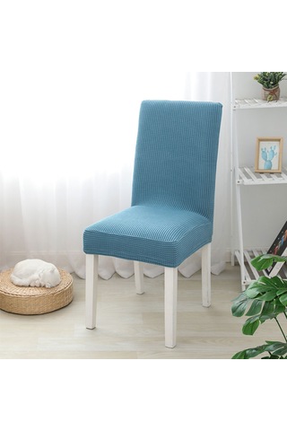 Geeroyoo Esnek Jakarlı Sandalye Kılıfı - Yıkanabilir, Çıkarılabilir, Ev Ve Restoranlar İçin Açık Gri Açık Mavi