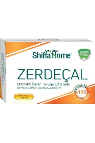 Aksu Vital Shiffa Home Zerdeçal Ekstraktı 1300 MG 30 Softjel Kapsül