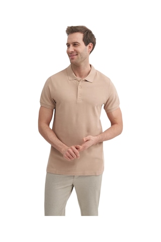 Cazador Erkek Polo Yaka Slim Fit Pike Düz Pamuklu Tişört Safarı