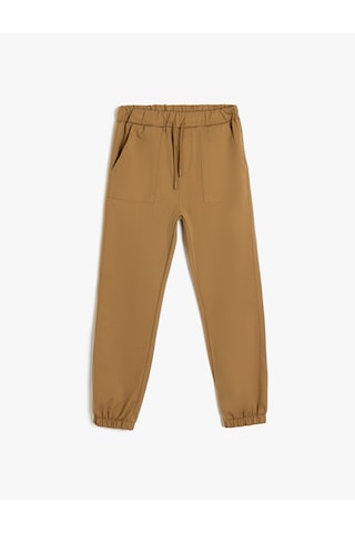 Koton Standart Bel Cepli Düğme Detaylı Basic Jogger Pantolon Deve Tüyü 5skb40058tw Taba