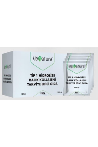 Venatura Tip 1 Hidrolize Balık Kollajeni Takviye Edici Gıda 30 Şa