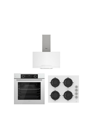 Ferre D064 - CS206 - XE63CB Fryart Beyaz Ankastre Set