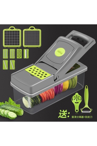 Neevoyu Ev Mutfak Çok Amaçlı Yemek Hazırlama Aleti: Dilimleyici, K丝leyici, Küpleyici - Pratik Kullanım, Dayanıklı Malzeme Diğer