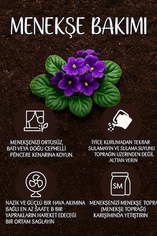 Menekşe Toprağı 5 Litre - Böcek Sinek Yapmayan Premium Kalite 1000