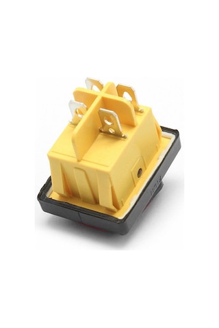 30A 250V On-Off Anahtar Yüksek Akım Kcd4 4 Pin Buton IP67 Su Geçirmez Led Işıklı