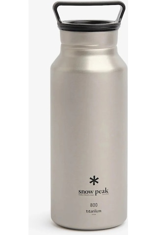 Snow Peak Ti Aurora Bottle 800, 100% Titanyum Su Şişesi, Ultra Hafif Ve Dayanıklı, 27 Oz Kapasite Termoslar Gri