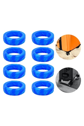 Homyl 8 Parça Silikon Bavul Jant Kapakları Aksesuarı Stil-d Stil D Çok Renkli