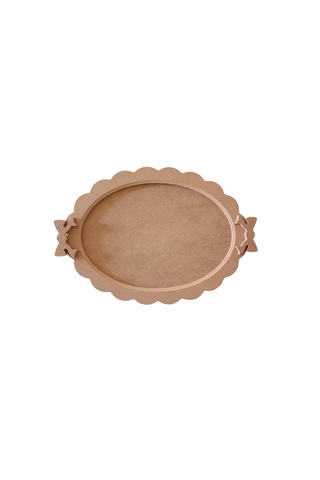 Mdf 3'lü Fiyonklu Oval Tepsi Takımı