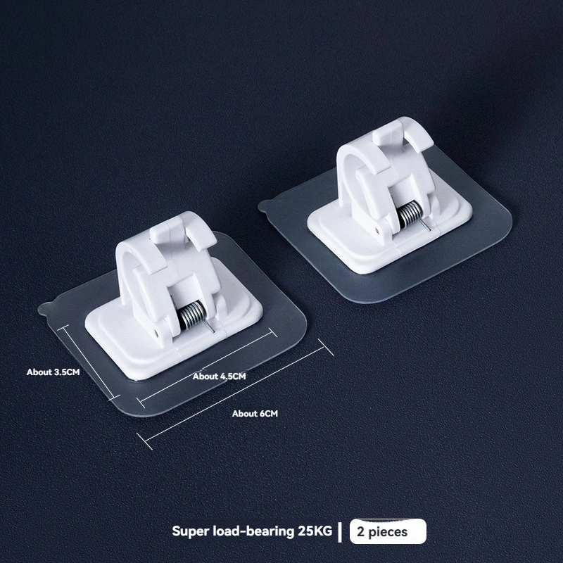 Konesam 6 Adet Deliksiz Perde Çubuğu Tutucuları - Otomatik Yapışkan, 20 Lbs Yük Taşıma, Ev Odaları Ve Banyo İçin Uygun, Çeşitli Çubuk Çaplarına Uyumlu Şeffaf