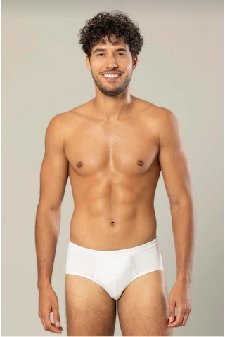 Erdem 1300 Erkek Penye Slip Külot 12 Adet Beyaz