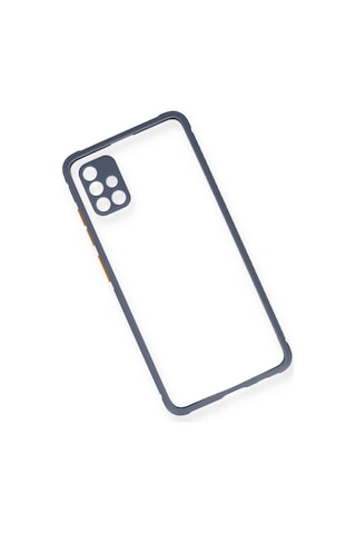 Gld-spt- Newface Samsung Uyumlu Galaxy A71 Kılıf Miami Şeffaf Silikon - Gri