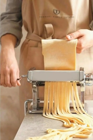 Fıre Kıng Panda Erişte Makarna Yapma Kesme Makinesi Hamur Lazanya Spagetti Makinesi 150 Mm Gümüş