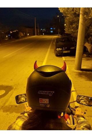 Kask Için Şeytan Boynuzu - Kask Süsü Diğer