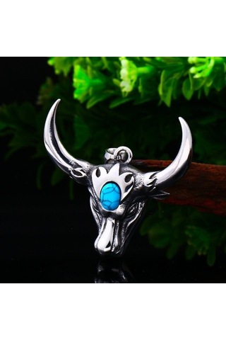 Soulader Erkek Viking Boğa Başkanı Kolye Retro Punk Tarzı İskandinav Mitolojisi Kolyesi Klasik Hayvan Figürlü Kişilik Aksesuar Çok REnkli