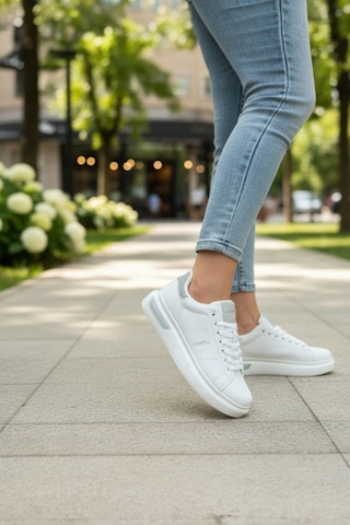 Enoch Erkek Günlük Spor Ayakkabı Kapsül Tabanlı Sneaker Yazılı Ve Suya Dayanıklı Model Beyaz