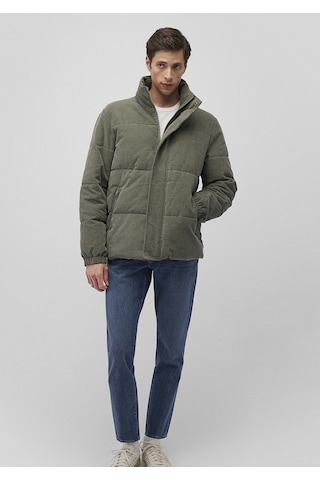 Mavi - Dik Yaka Yeşil Kadife Ceket 0110476-85485 Yeşil