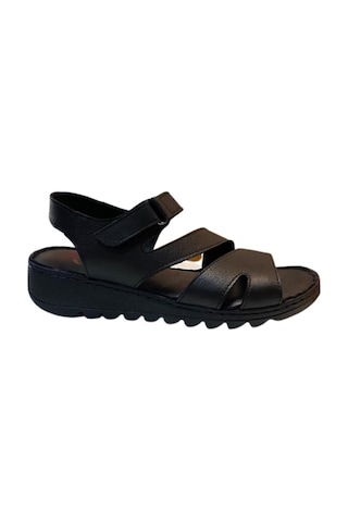 Neon Akm-098 Kadın Siyah Hakiki Deri Sandalet - 36 Siyah