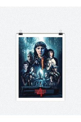 Stranger Things Tasarımlı 24*33 cm 350 gr. Kuşe Kağıt Poster