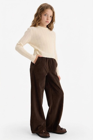 Defacto Kız Çocuk Wide Leg Fitilli Kadife Pantolon E8295a825wnbn304 Kahve-bn304