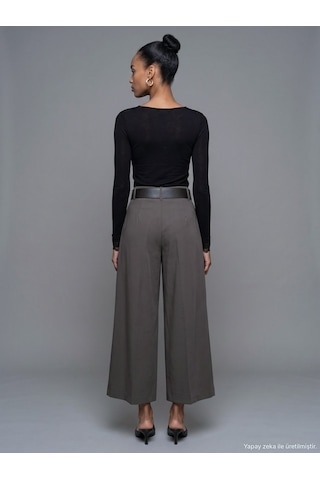 Dilvin 72796 Kemerli Culotte Pantolon-haki