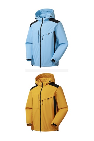 Erkek Dağcılık Nefes Alabilen Rüzgarlık Spor Ceketi Sarı