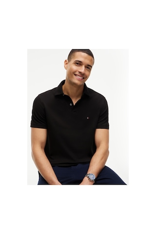 Tommy Hilfiger Polo Yaka Siyah Erkek T-shirt Bds