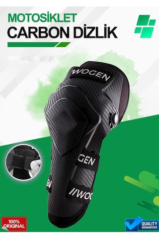 Motosiklet Lüx Dizlik Mafsallı Koruma Carbon Desenli Rahat Kullanım Motorcu Diz Koruyucu Siyah