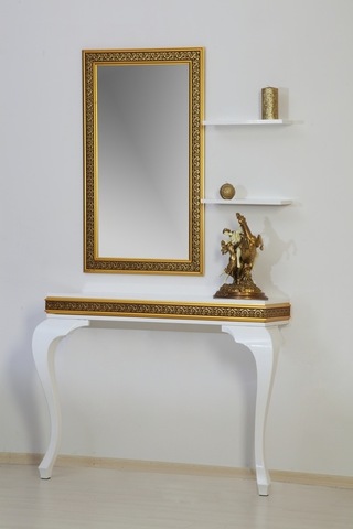 Decorotti Altın Varaklı Dresuar Takımı Ferro A1-1 Beyaz