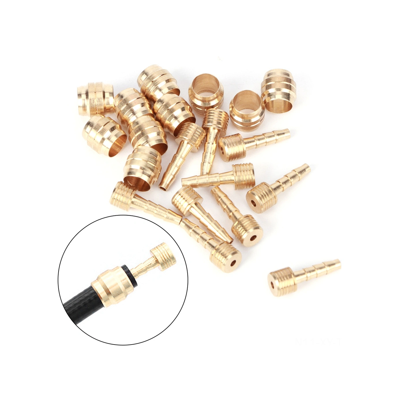 Shineyee Bisiklet Yağ İğnesi Zeytin Uçları Tamir Parçaları - Bakır Malzeme, Cnc İşleme, Mt2/4/6/8 Uyumlu, 10 Adet/ Paket