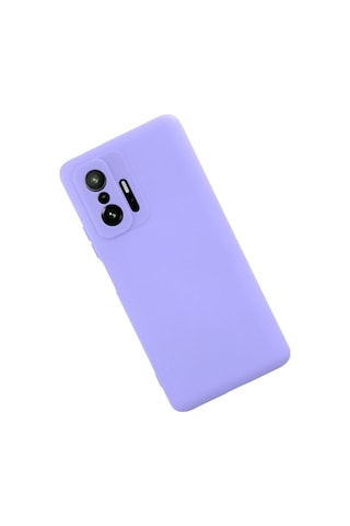 Xiaomi Mi 11t Pro Ile Uyumlu Kılıf Nano Içi Kadife Lila Renk Kamera Korumalı Silikon Kapak Col169827-lila