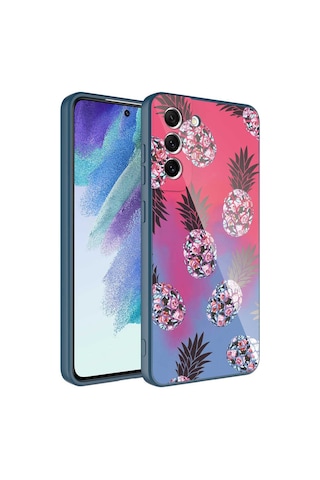 Zore Samsung Galaxy S21 Fe Uyumlu Kamera Korumalı Desenli Sert Silikon Omsy Epoksi Kılıf-no3