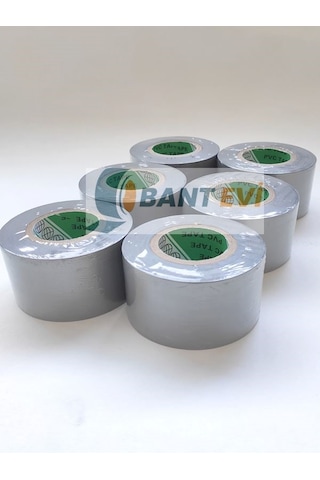Gri Pvc Bant 6 Adet 50mm X 25metre Pvc İzolasyon Bandı