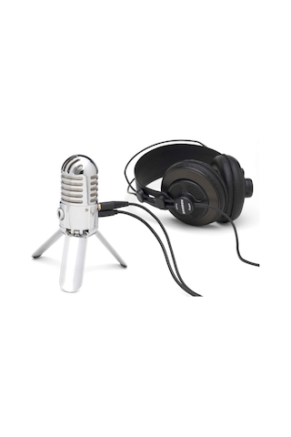 Meteor Mic Usb Mikrofon, Taşınabilir Stüdyo Kondansatör Mikrofonu, Chrome
