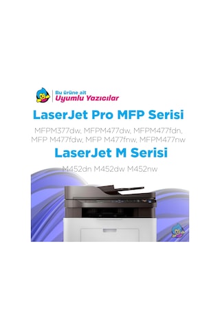 Hp Color Laserjet Pro Mfp M477fdw Cf413x Kırmızı Muadil Toner Çipli