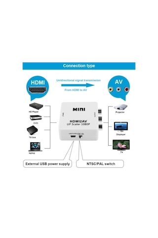 Hdmi To Rca Tos Lale Av Converter Çevirici