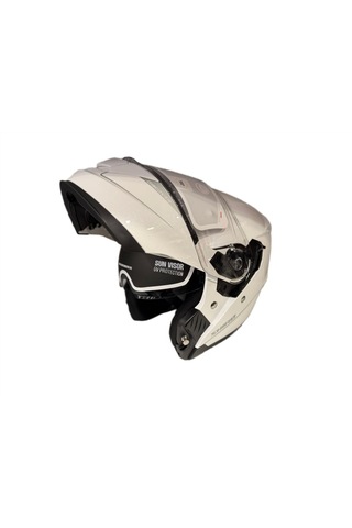 Shiro Discover Sv Çene Açılır Kask Parlak Beyaz
