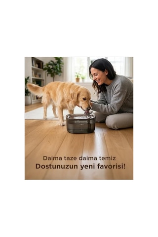 Tpd01 Kedi Köpek Su Pınarı Otomatik Filtreli Ultra Sessiz Su Çeşmesi Evcil Hayvanlar İçin Su Kabı
