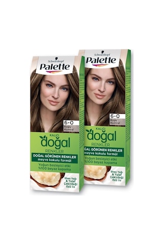 Palette Kalıcı Doğal Renkler 6 - 0 Koyu Kumral X 2 Adet (458324482)