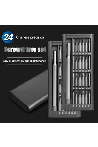Profesyonel Taşınabilir Hassas Manyetik Tornavida Seti 24 Parça