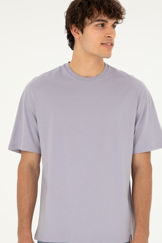 U.S. Polo Assn. Erkek Comfort Fit Bisiklet Yaka Gri Tişört 50294216-VR024